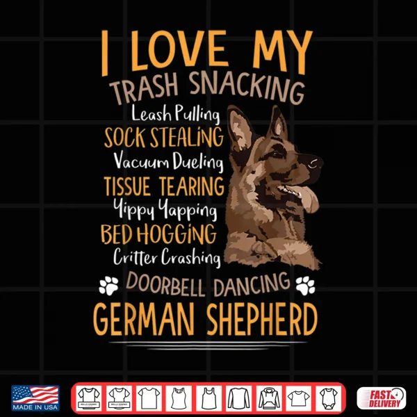 Design I Love My German Shepherd Shirt For Dog Lovers
