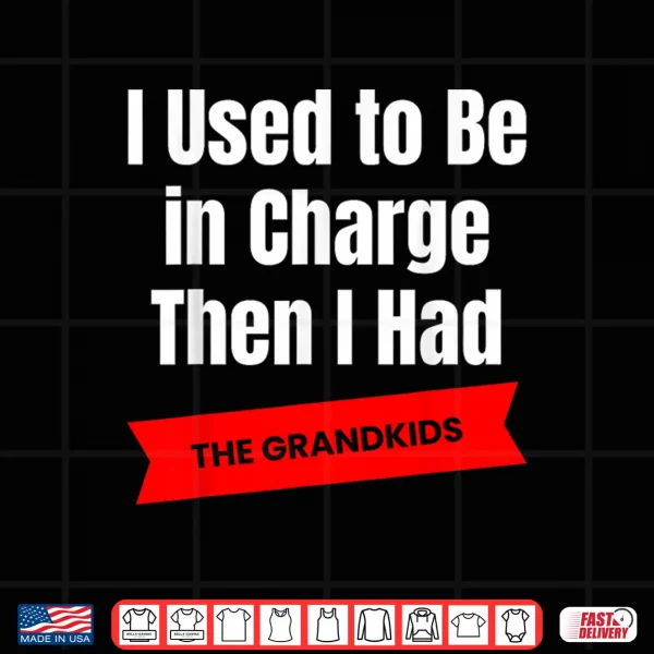 I Used To Be In Charge Then I Had A The Grandkids Comedy Shirt 4 Design I Used to Be in Charge Then I Had a The Grandkids Comedy Shirt