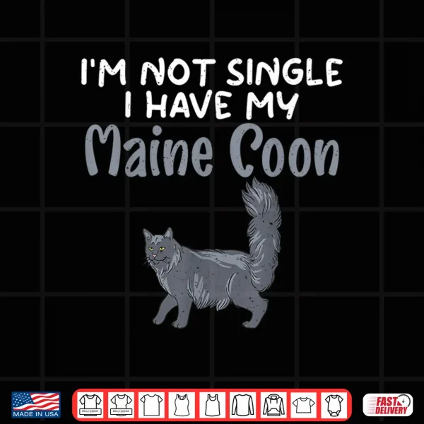 Design I Wonder If My Maine Coon Thinks About Me Too Maine Coon Shirt