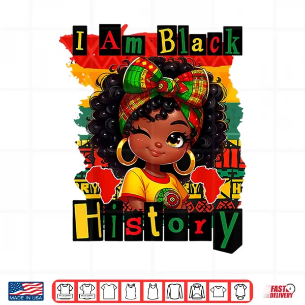 Design I am Black History Juneteenth Boy Girl Kids BHM Shirt