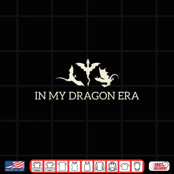 Design In My Dragon Era Dragon Reading Lover Bookworms and Readers Shirt
