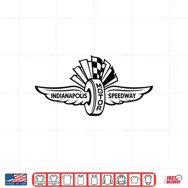 Design Indy 500 Indianapolis Motor Sport Black Logo Shirt