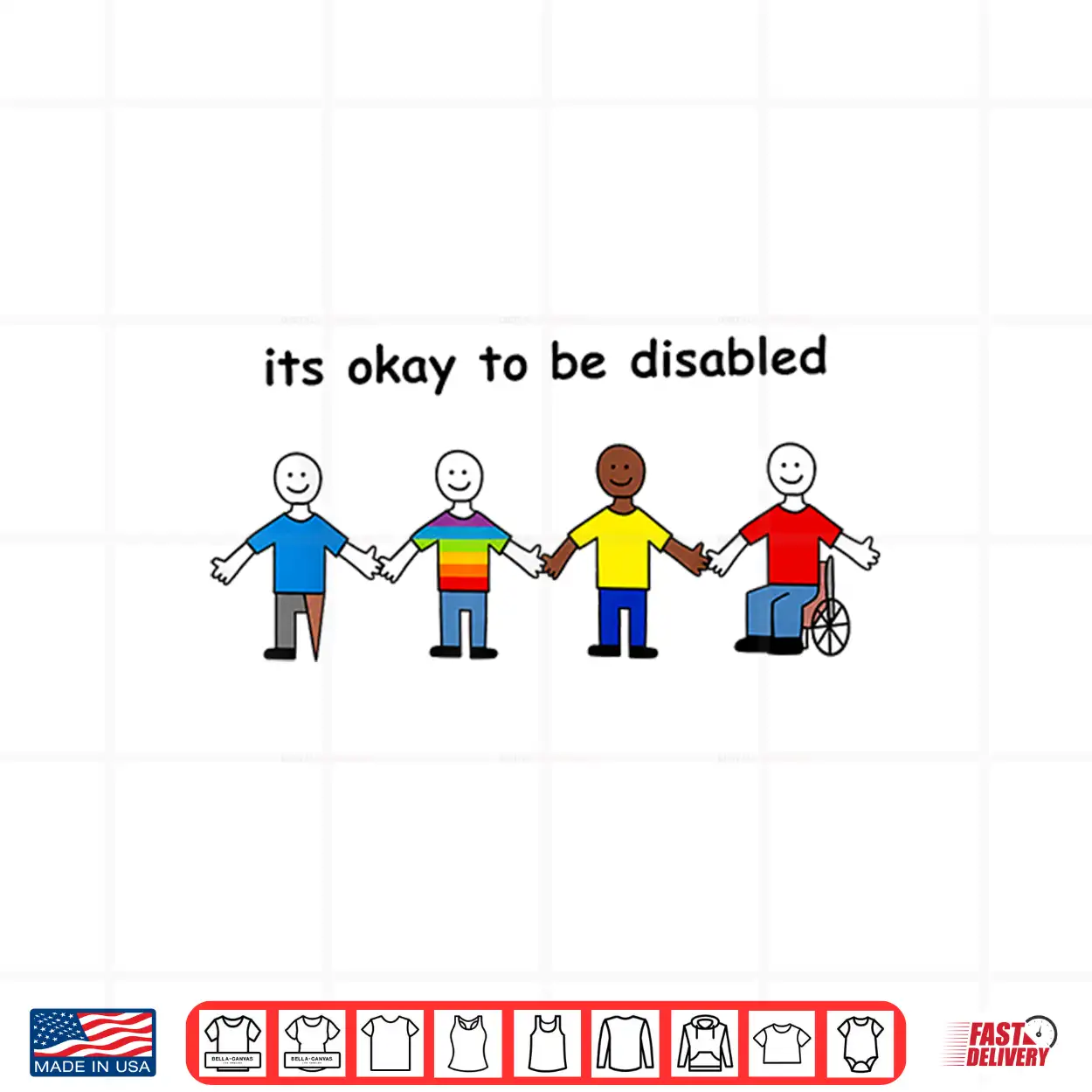 Its Okay To Be Disabled Inclusion Equality Pride Shirt Its Okay To Be Disabled Inclusion Equality Pride Shirt