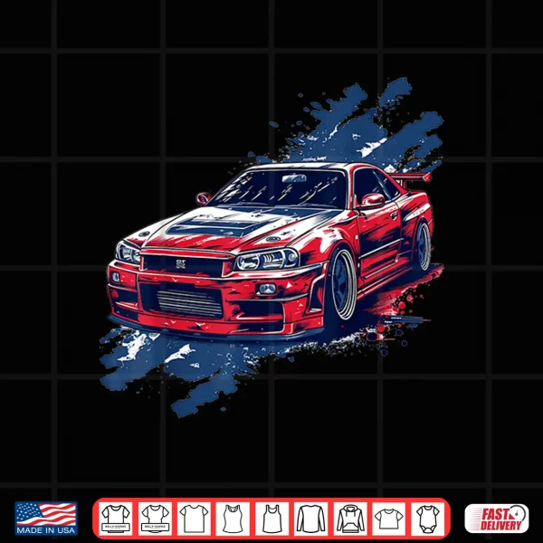 Design JDM Drift Japanese Style Car Retro Enthusiast Shirt