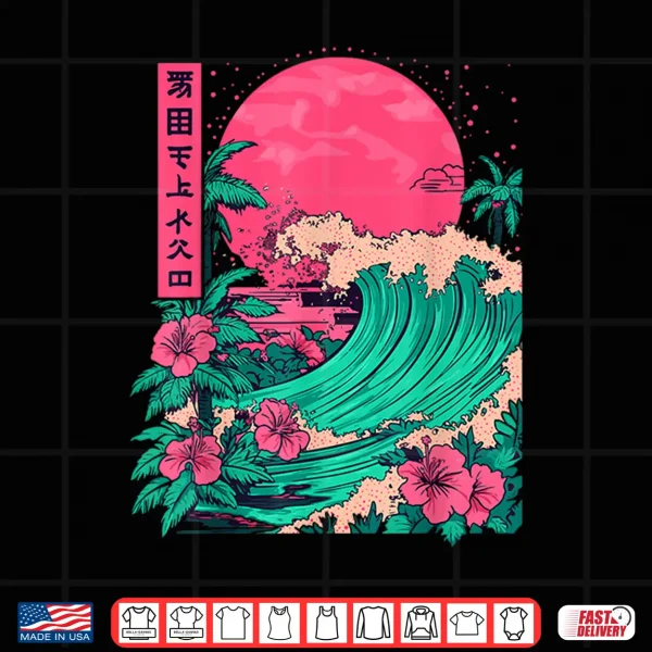 Design Japanese Beach Tropical Beach Anime Japan Shirt