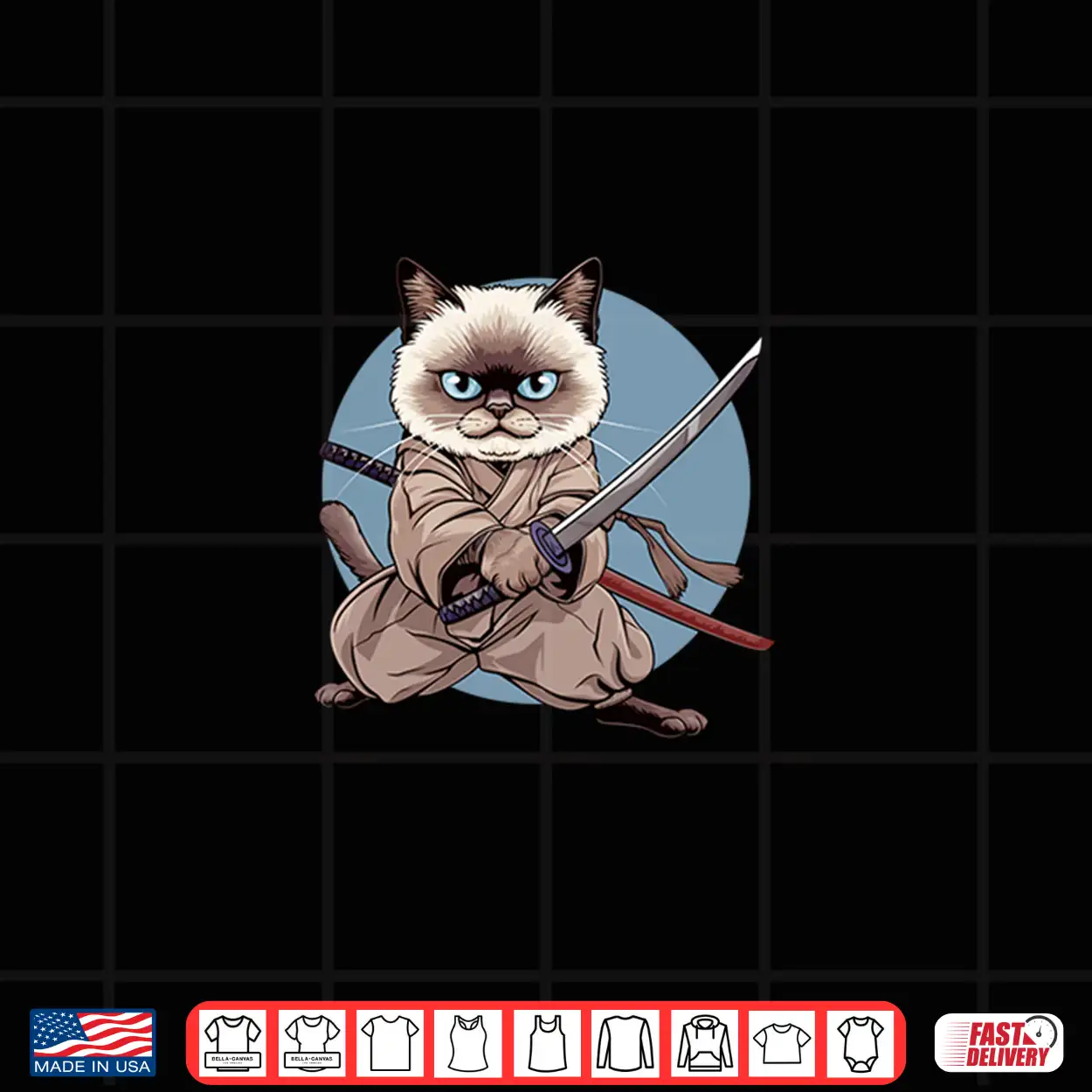 Japanese Ninja Cat Kawaii Ragdoll Cat Samurai Shirt Japanese Ninja Cat Kawaii Ragdoll Cat Samurai Shirt