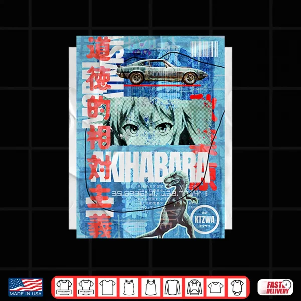 Design Japanese Retro Vintage 90s 80s Streetwear Tokyo Anime Manga Shirt