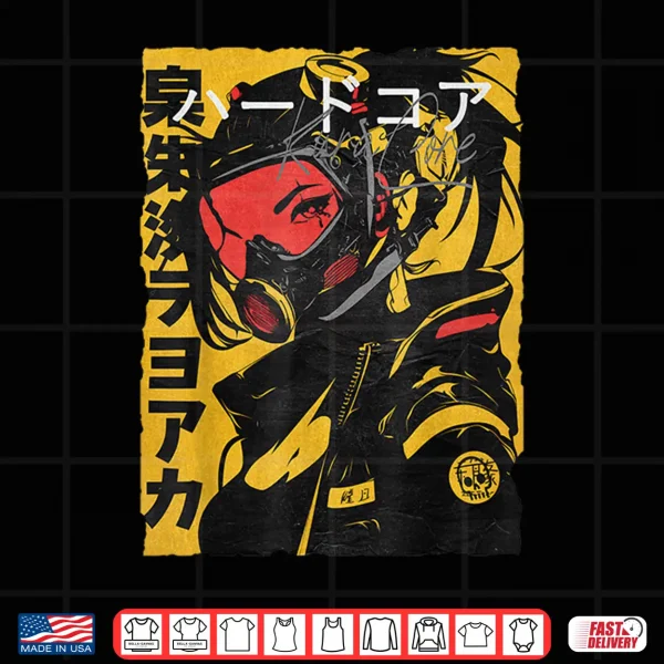 Design Japanese Streetwear Cyberpunk Y2K Techwear Retro Manga Anime Shirt 2