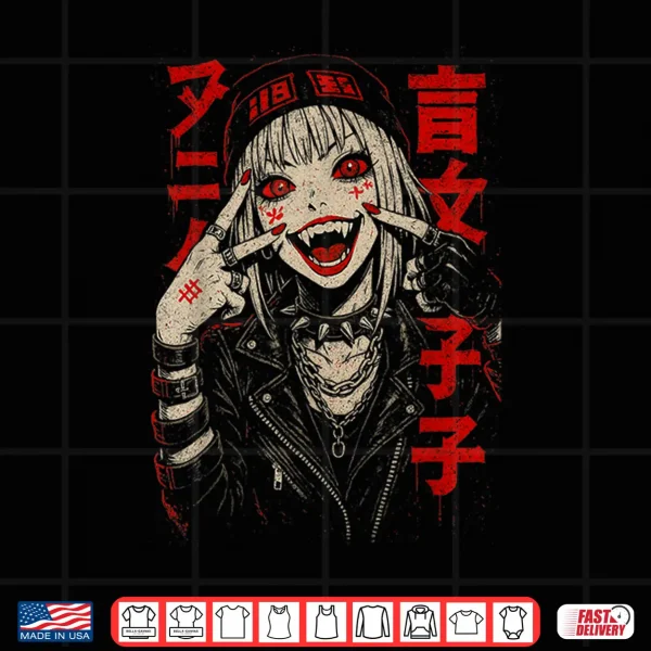 Design Japanese Streetwear Futuristic Retro Techwear Anime Manga Shirt