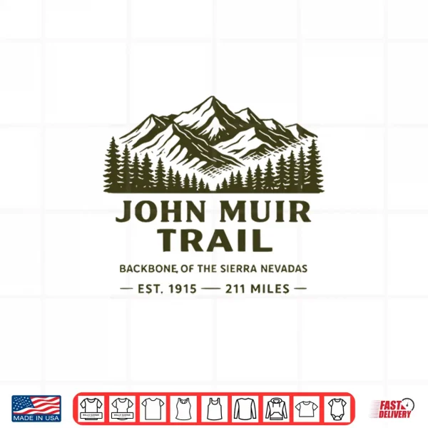 Design John Muir Trail Outdoor Graphic California Hiking John Muir Premium Tri Blend Shirt