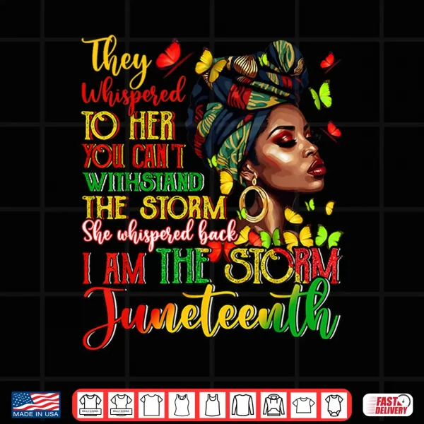 Design Juneteenth 1865 African Melanin Black History Women Girls Shirt