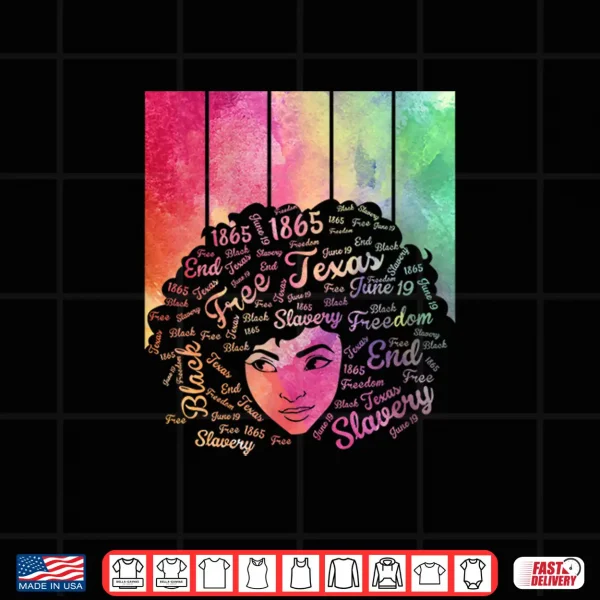 Design Juneteenth Black History Afro Woman Colorful Design Shirt