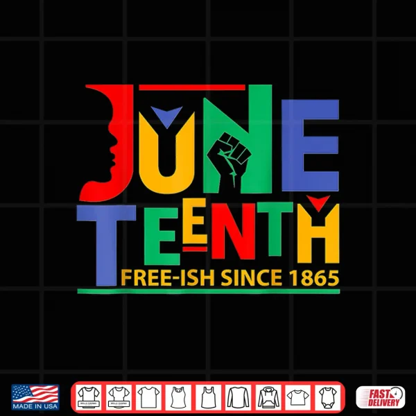 Design Juneteenth Celebration Free ish Since 1865 Retro Shirt
