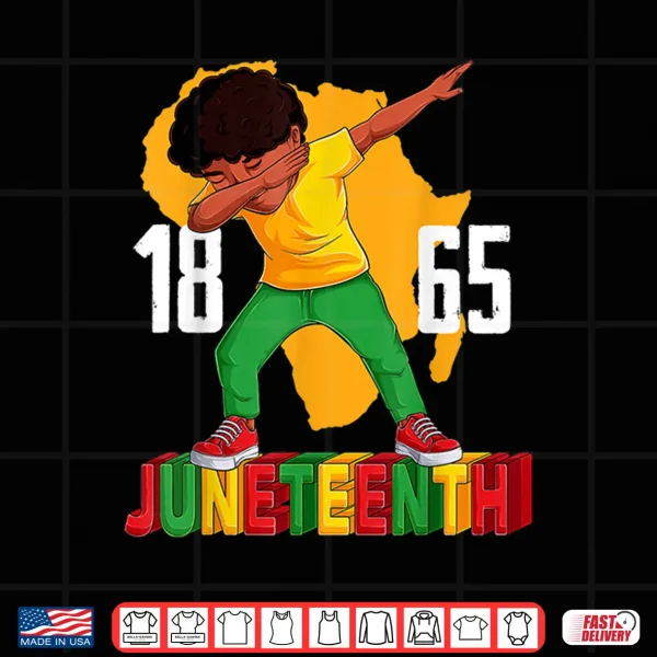 Design Juneteenth Dabbing Boy Kids Boys Men Black African Shirt
