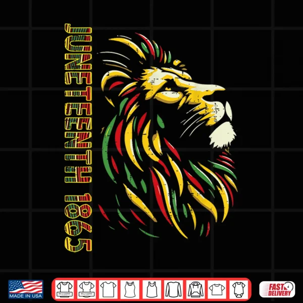 Design Juneteenth Lion Black African June Nineteenth Men Women Shirt