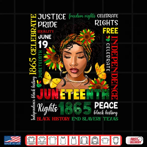 Design Juneteenth Shirts Celebrating Black Freedom 1865 Black Women Shirt