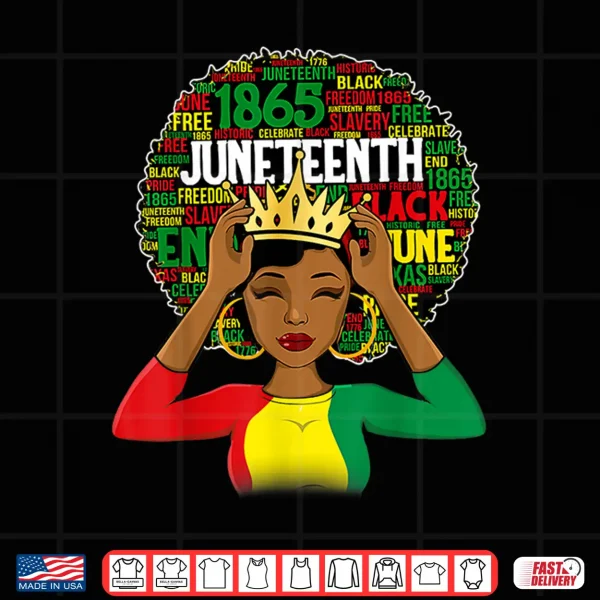 Design Juneteenth shirt women Queen African American black afro Shirt