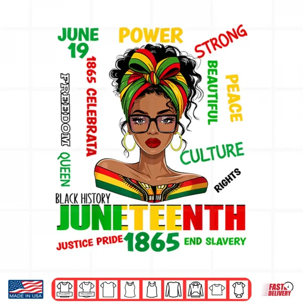 Juneteenth Women Girls Funny 1865 African American Black Shirt 4 Design Juneteenth women girls funny 1865 African American black Shirt