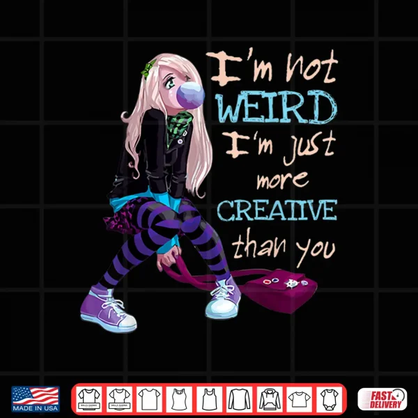Design Kawaii Anime Girl Im Not Weird Japanese Otaku Manga Shirt