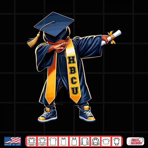 Design Kids HBCU Funny Boys Grad Dabbing Graduation Shirt
