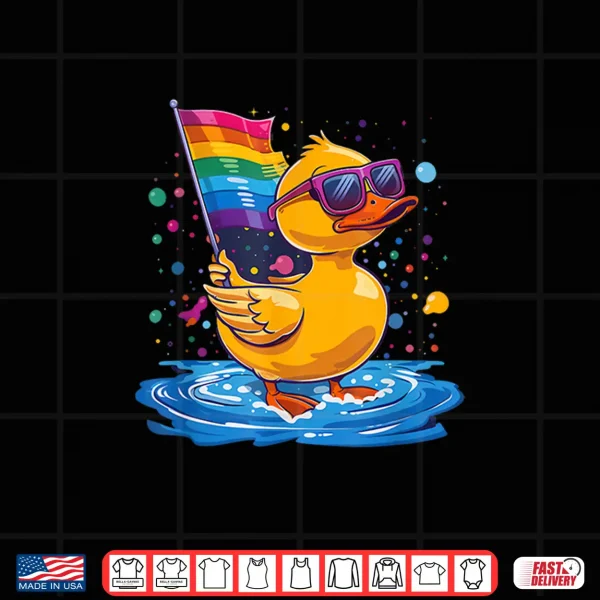 Design LGBT Rubber Duck Rainbow LGBT Parade Gay Pride Month LGBTQ Shirt