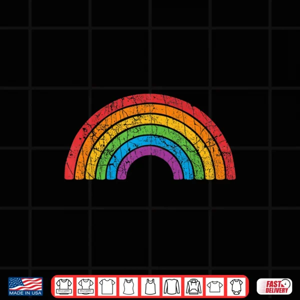 Design LGBTQ Rainbow Flag Gay Pride LGBT Awareness Month Vintage Shirt