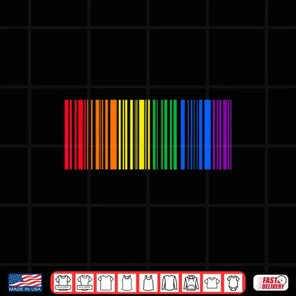 Lgbtq Rainbow Flag Gay Pride Month Gift Barcode Lgbt Shirt 4 Design LGBTQ Rainbow Flag Gay Pride Month Gift Barcode LGBT Shirt