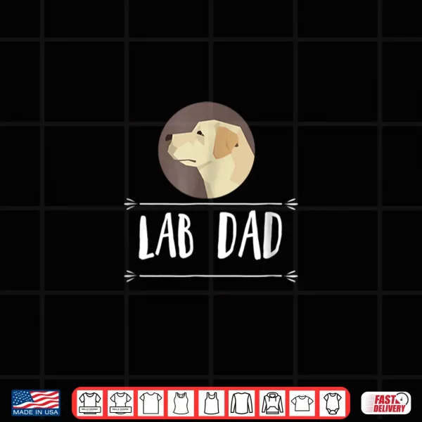 Design Lab Dad Yellow Labrador Retriever Dog T Shirt