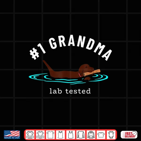 Design Lab Grandma Chocolate Labrador Retriever Dog Grandparent Shirt