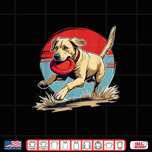 Design Labrador Frisbee Fetch Funny Lab Dog Shirt