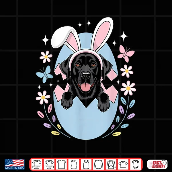 Design Labrador Golden Retriever Bunny Springs Eggs Easter Dog Shirt
