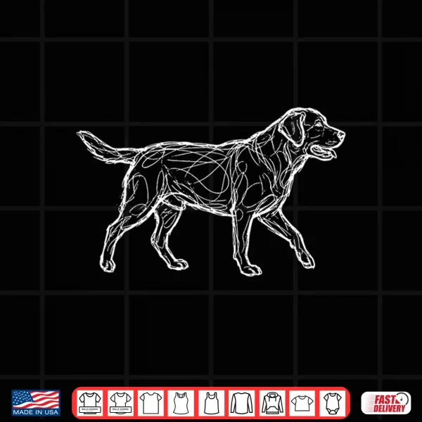 Design Labrador Line Art Shirt