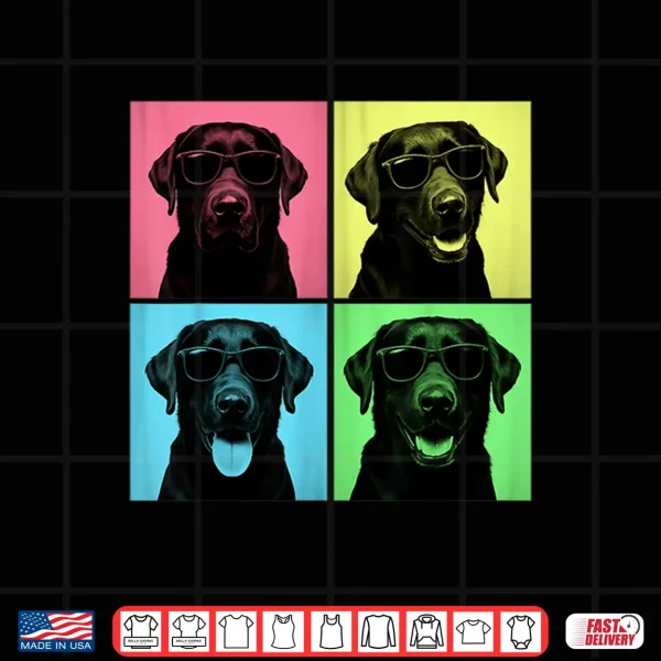 Design Labrador Pop Art Black Lab Dog Lover Photo Booth Shirt