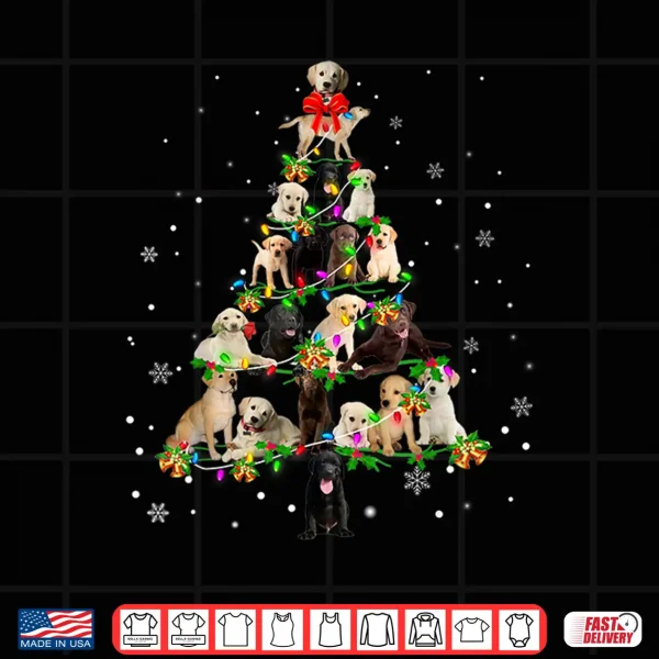 Design Labrador Retriever Christmas Tree X Mas Gift Shirt