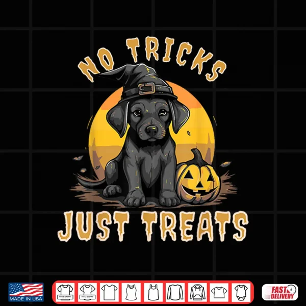 Design Labrador Retriever Dog Halloween No Tricks Just Treats Lab Shirt