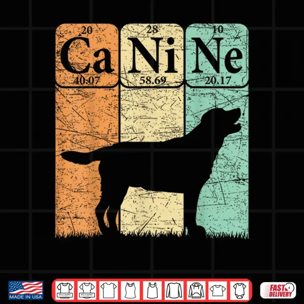 Design Labrador Retriever Dog Periodic Table Elements Dog Lover Shirt