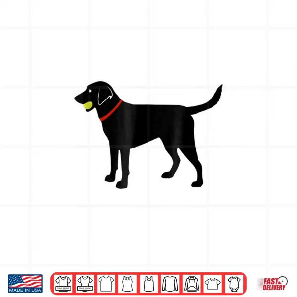 Design Labrador Retriever Fetch Black Lab Play Ball Shirt