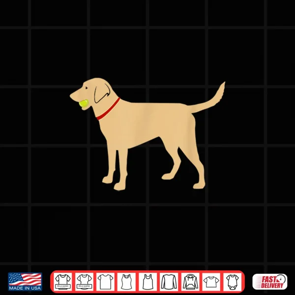 Design Labrador Retriever Fetch Yellow Lab Play Ball Shirt