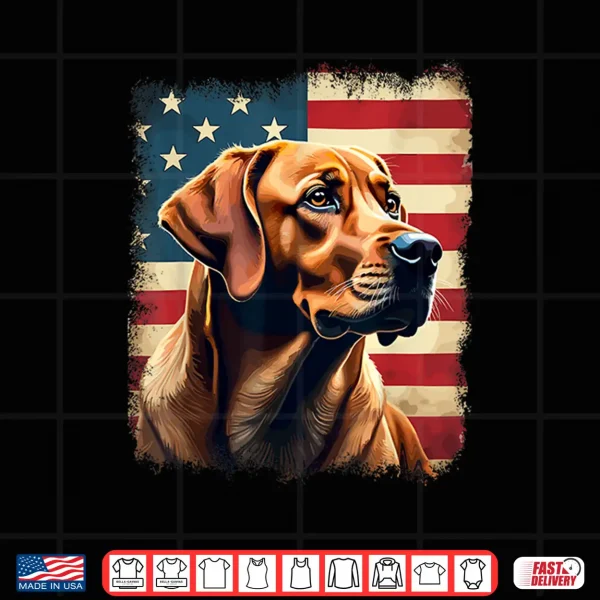 Design Labrador Retriever Fox Red Labrador American Flag Shirt