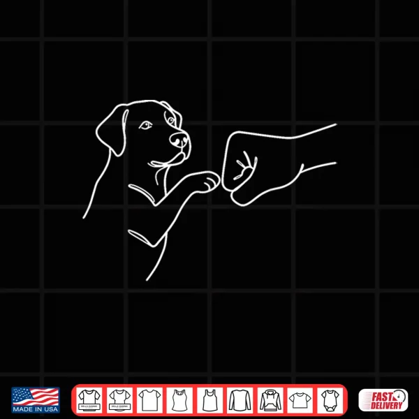 Design Labrador Retriever Punch Hand Friendship Fist Bump Dog Lover Shirt