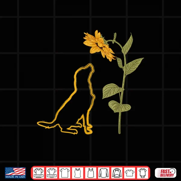 Design Labrador Retriever Sunflower Dog Puppy Doggie Pet Lover Shirt