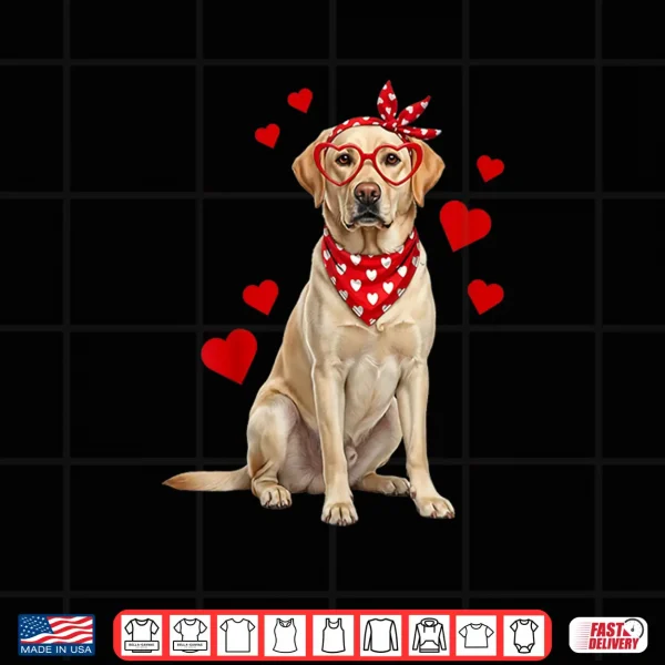 Design Labrador Retriever Valentines Day Dog Lover Heart Shirt