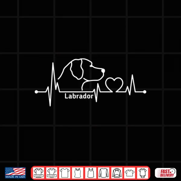 Design Labrador heartbeat dog breed dog lover dog gift Shirt