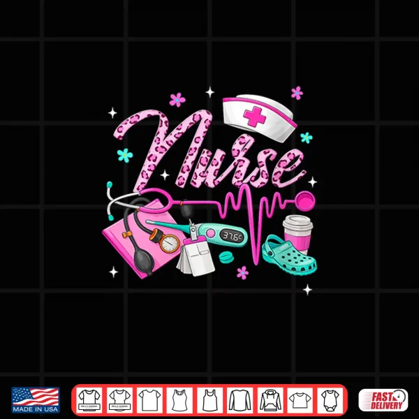 Design Leopard Nurse Life Nurses Day for Women Nurse Week 2026 Shirt