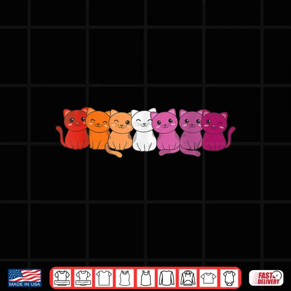 Lesbian Flag Gay Pride Lgbtq Cats Cute Lesbian Cat Shirt 4 Design Lesbian Flag Gay Pride LGBTQ Cats cute lesbian cat Shirt