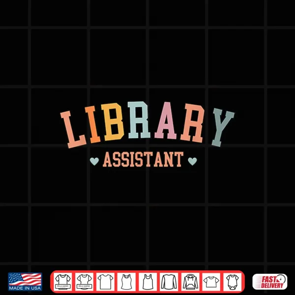 Design Library Vintage Bookworms Librarian Lady Library Assistant Shirt