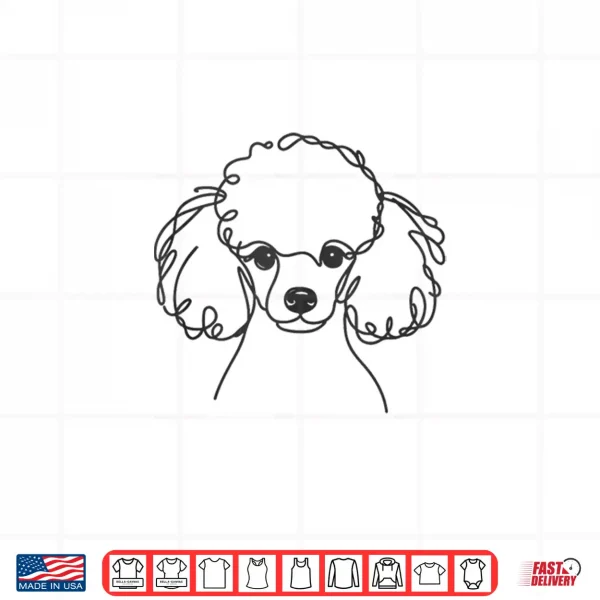 Design Line Art Dad Mom Dog Toy Poodle Shirt