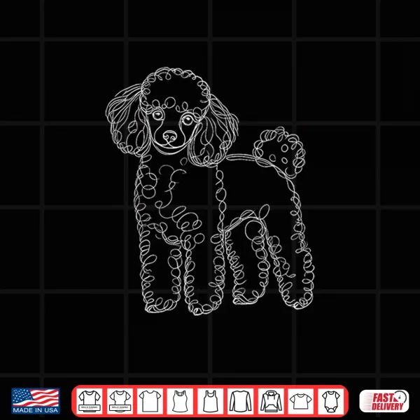 Design Line Art Toy Poodle Dog Toy Poodles Shirt