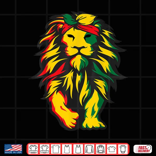 Design Lion Juneteenth Cool Black History African American Flag Shirt