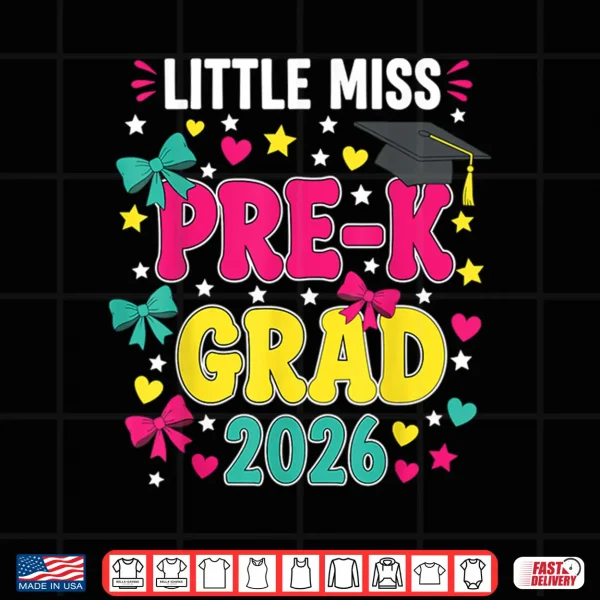 Design Little Graduate Pre K Grad 2026 Preschool Graduation Shirt